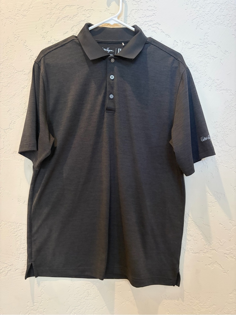 Walter Hagen Men's Dark Charcoal Gray Polo Shirt